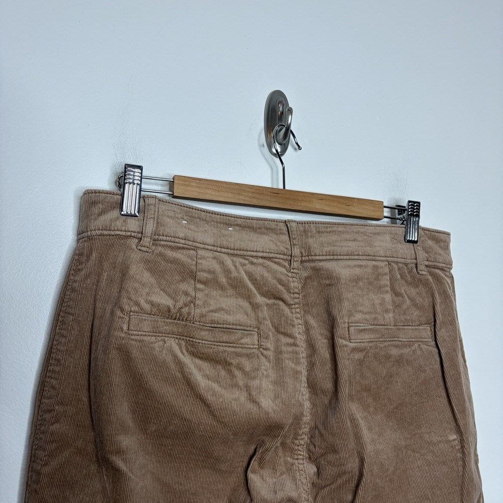 Loft The Palmer Wide Leg Corduroy Pants Tan Womens Size 10 High Rise Stretch - Picture 6 of 7